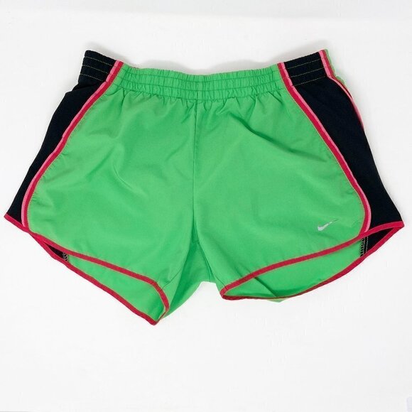 NIKE | Dri-Fit Green & Black Running Shorts 4" - Picture 1 of 8